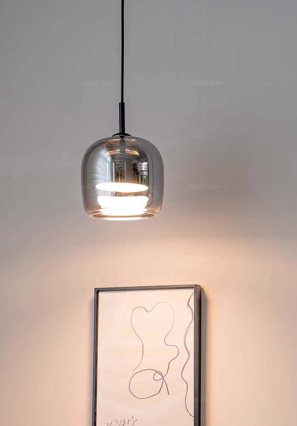 Aetheria™ Glass Pendant Light | Modern Plated Hanging Lamp for Dining & Living Room VelunaLumin