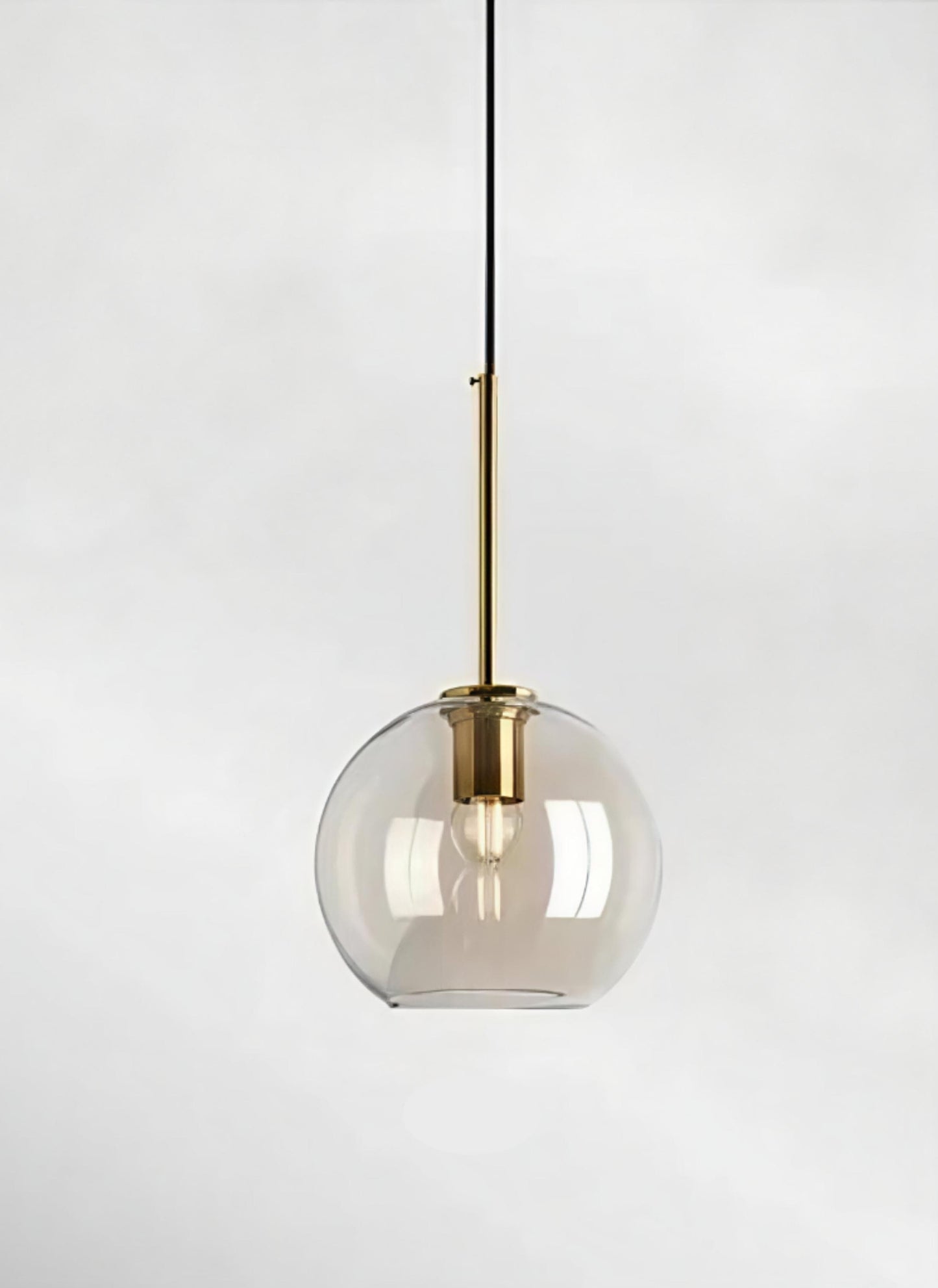 Ambrette™ Cognac Glass Pendant | 1 & 3-Head Nordic Hanging Lamp for Dining Room VelunaLumin