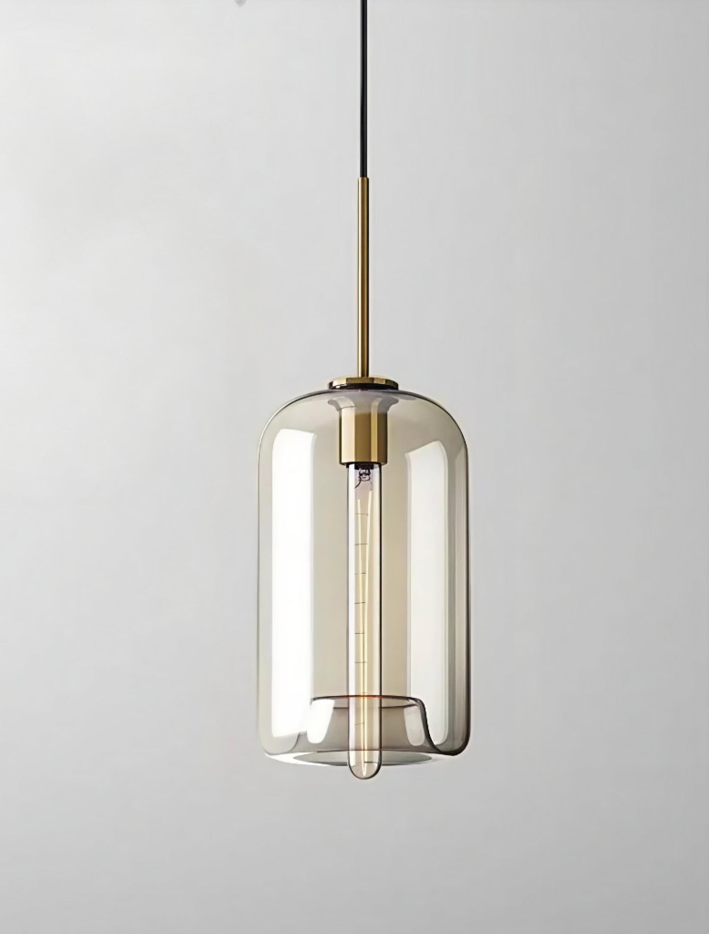 Ambrette™ Cognac Glass Pendant | 1 & 3-Head Nordic Hanging Lamp for Dining Room VelunaLumin
