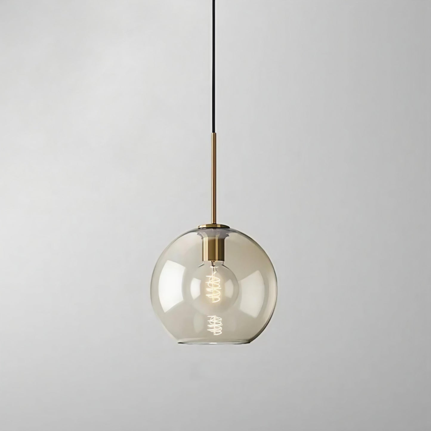 Ambrette™ Cognac Glass Pendant | 1 & 3-Head Nordic Hanging Lamp for Dining Room VelunaLumin