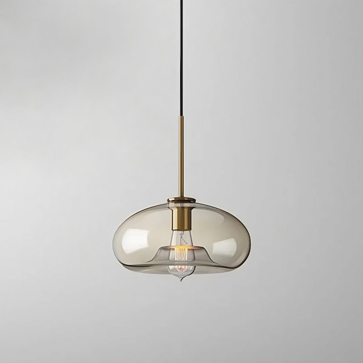 Ambrette™ Cognac Glass Pendant | 1 & 3-Head Nordic Hanging Lamp for Dining Room VelunaLumin