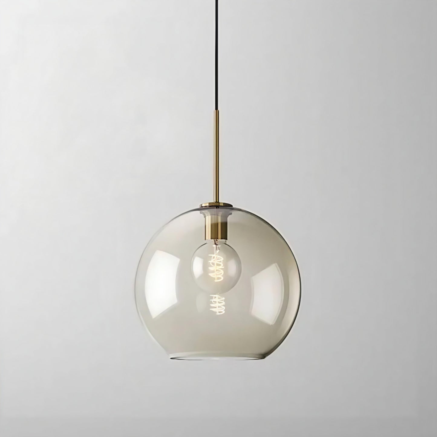 Ambrette™ Cognac Glass Pendant | 1 & 3-Head Nordic Hanging Lamp for Dining Room VelunaLumin