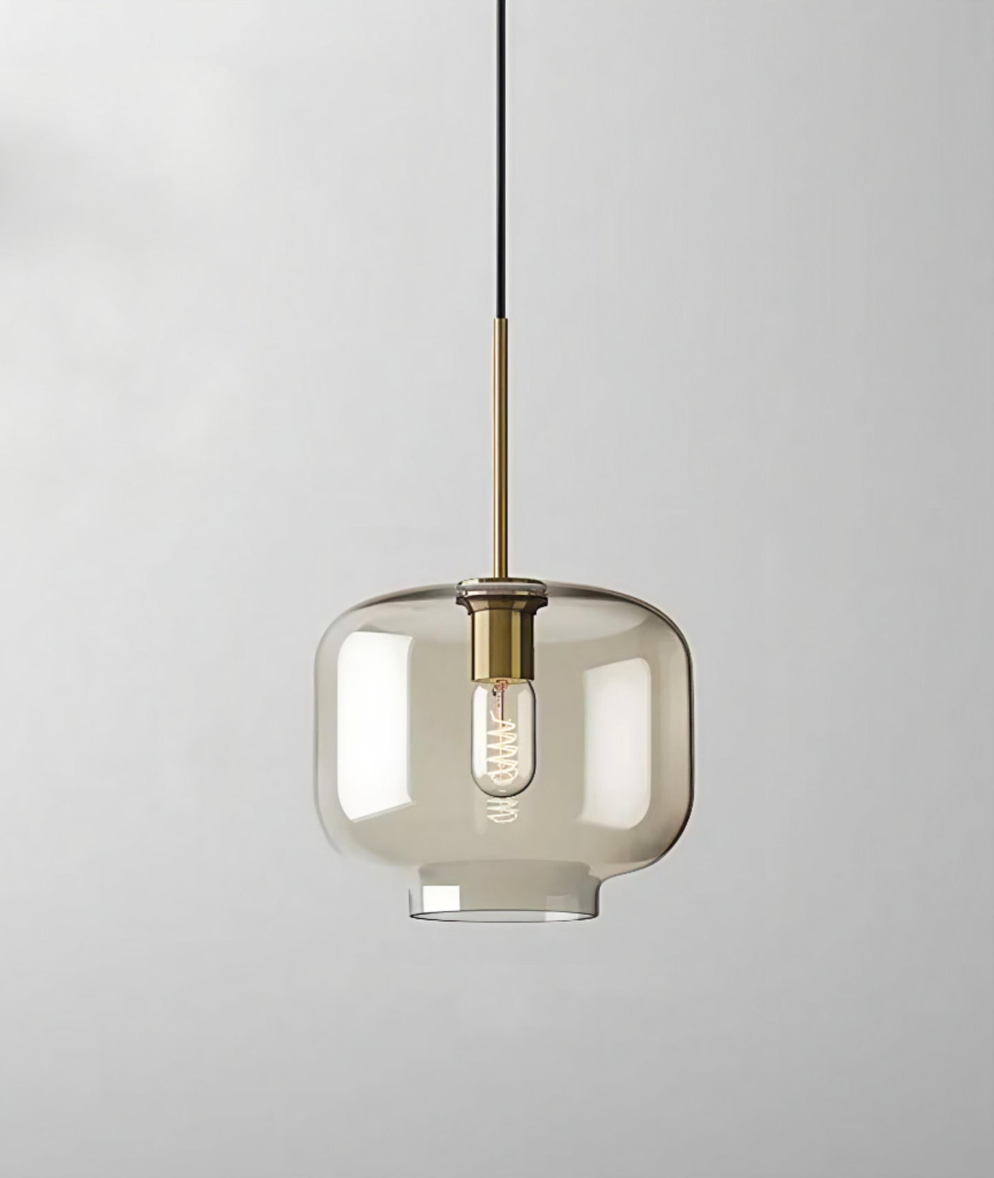 Ambrette™ Cognac Glass Pendant | 1 & 3-Head Nordic Hanging Lamp for Dining Room VelunaLumin