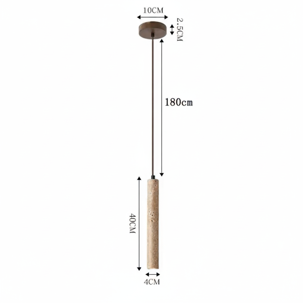 Detail of TerraGlow Natural Stone Pendant Light showing G9 LED bulb (included), adjustable 180cm cord, and quality mounting hardware for secure installation. VelunaLumin.