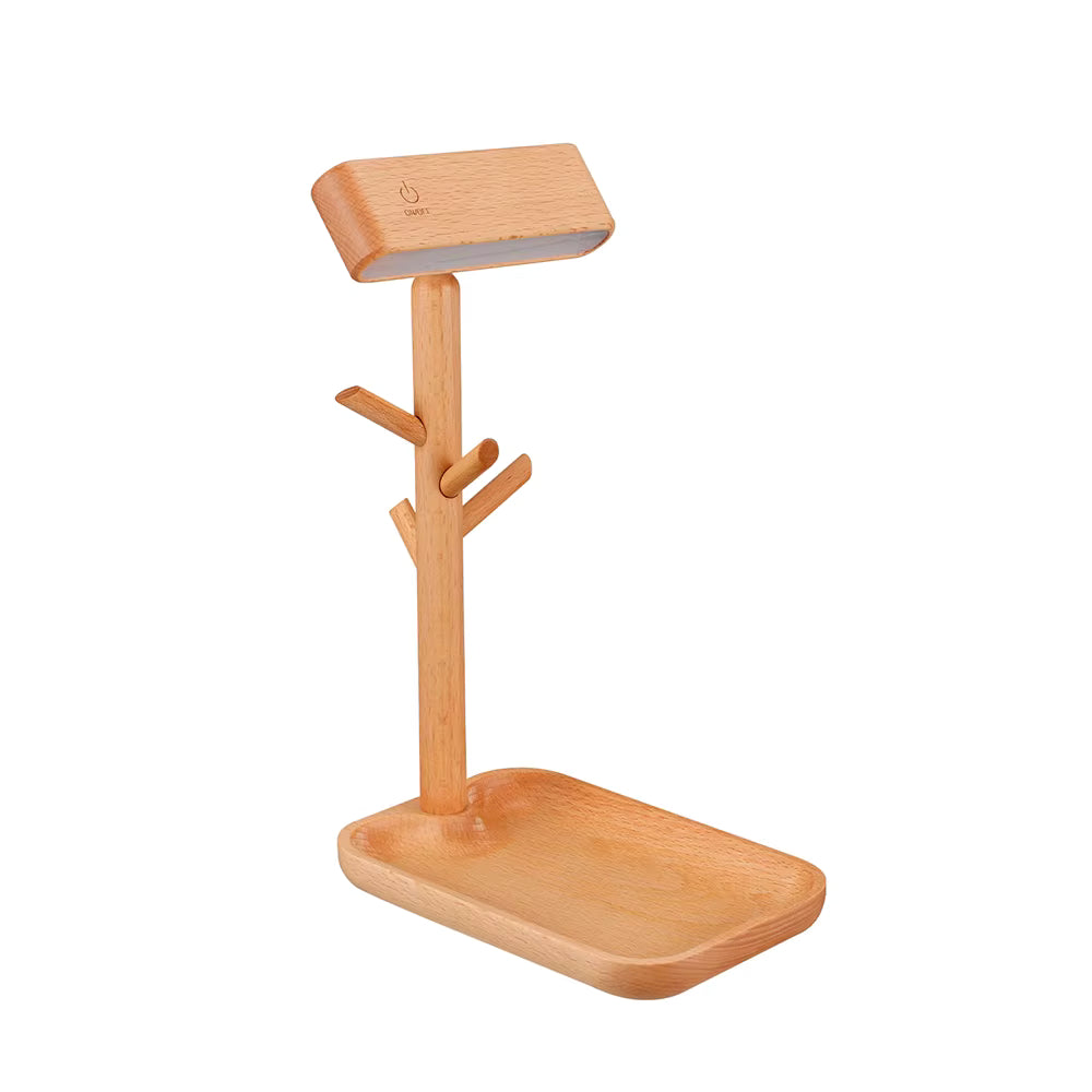 Ordo™ Detachable LED Desk Lamp | Solid Wood Organizer & Table Light PTLIFE