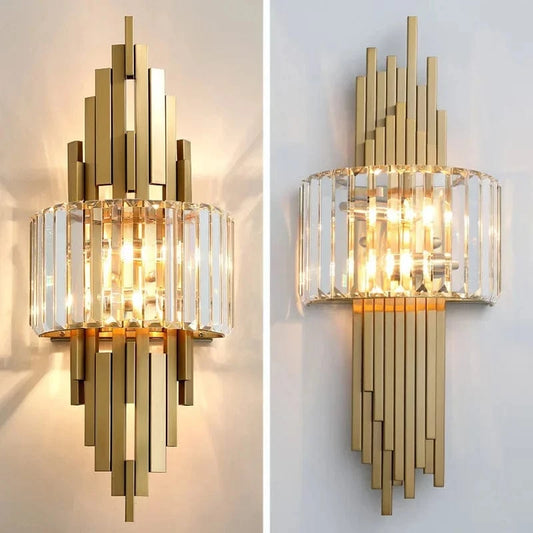 Aura Crystal Prism Sconce | Nordic Luxury Wall Light for Living Room & Hallway VelunaLumin