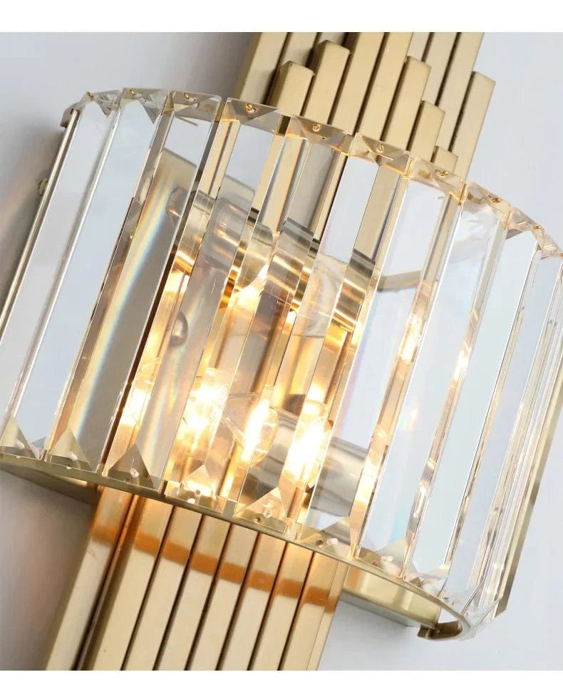 Aura Crystal Prism Sconce | Nordic Luxury Wall Light for Living Room & Hallway VelunaLumin