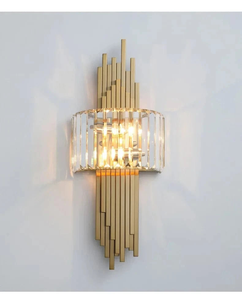 Aura Crystal Prism Sconce | Nordic Luxury Wall Light for Living Room & Hallway VelunaLumin