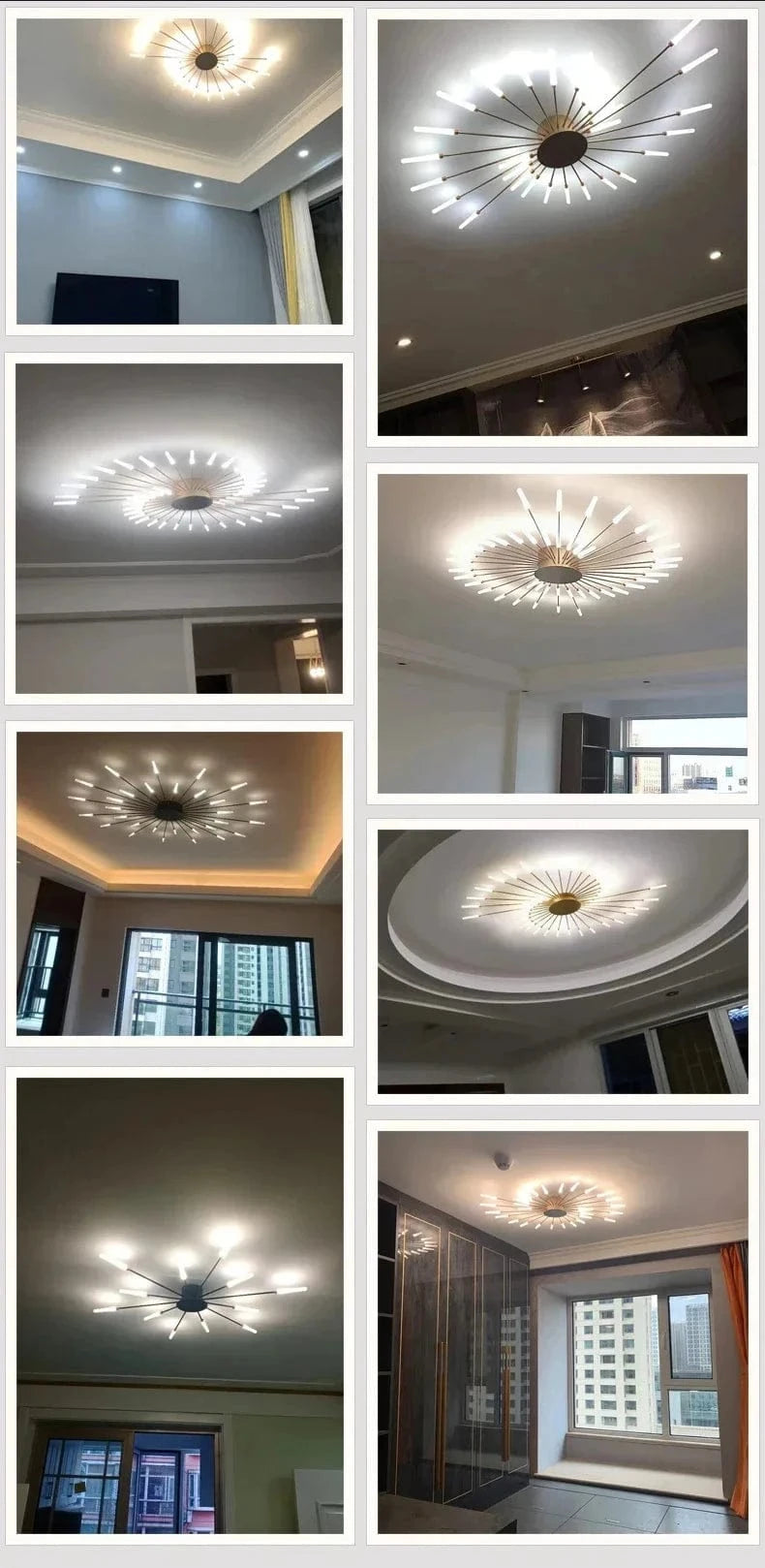 Flabella™ Creative Fan-Shaped LED Ceiling Light | Modern Fixture for Bedroom & Kid's Room VelunaLumin