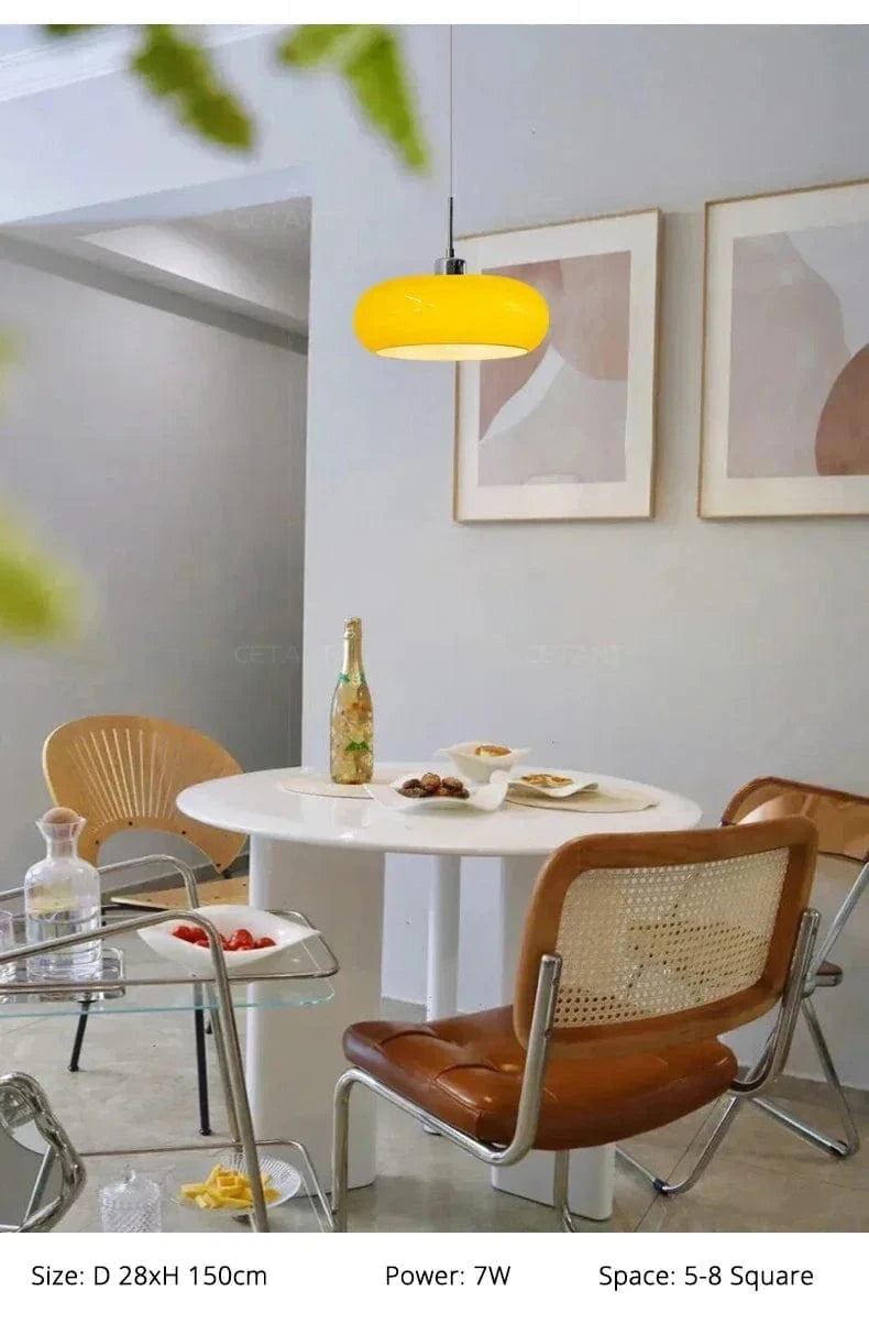 Plissé™ French Style Glass Pendant | Retro Hanging Lamp for Living Room & Restaurant VelunaLumin