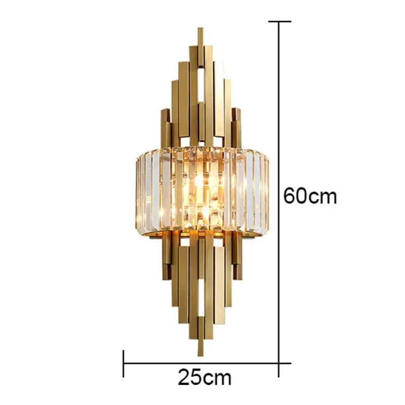 Aura Crystal Prism Sconce | Nordic Luxury Wall Light for Living Room & Hallway VelunaLumin