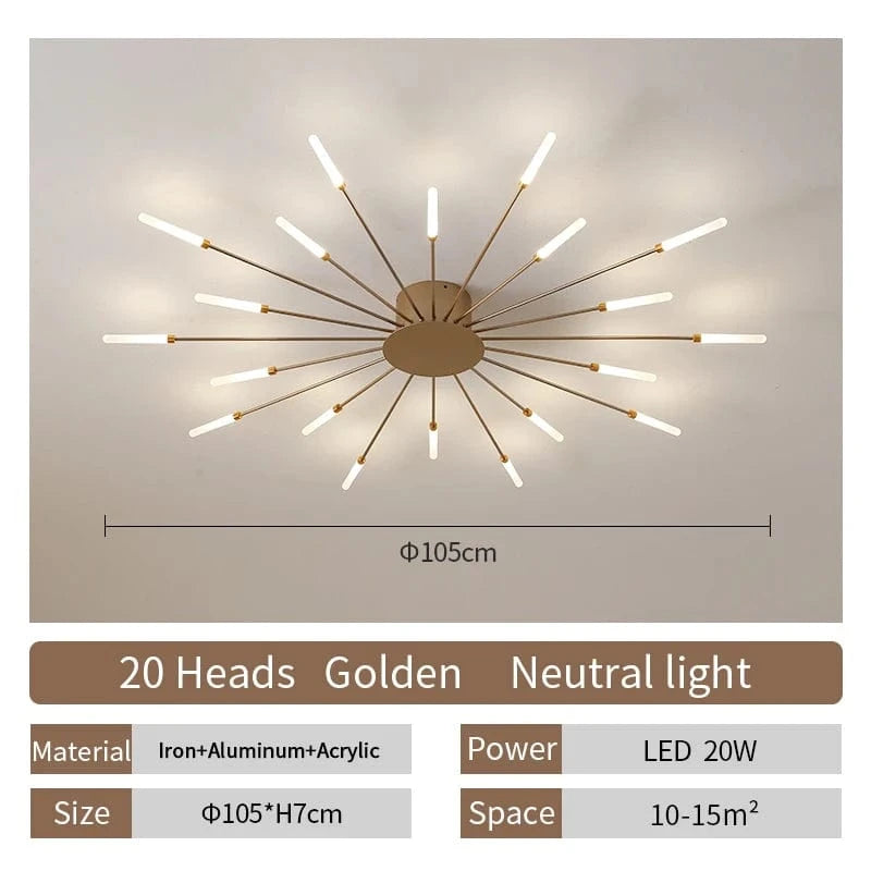 Flabella™ Creative Fan-Shaped LED Ceiling Light | Modern Fixture for Bedroom & Kid's Room VelunaLumin