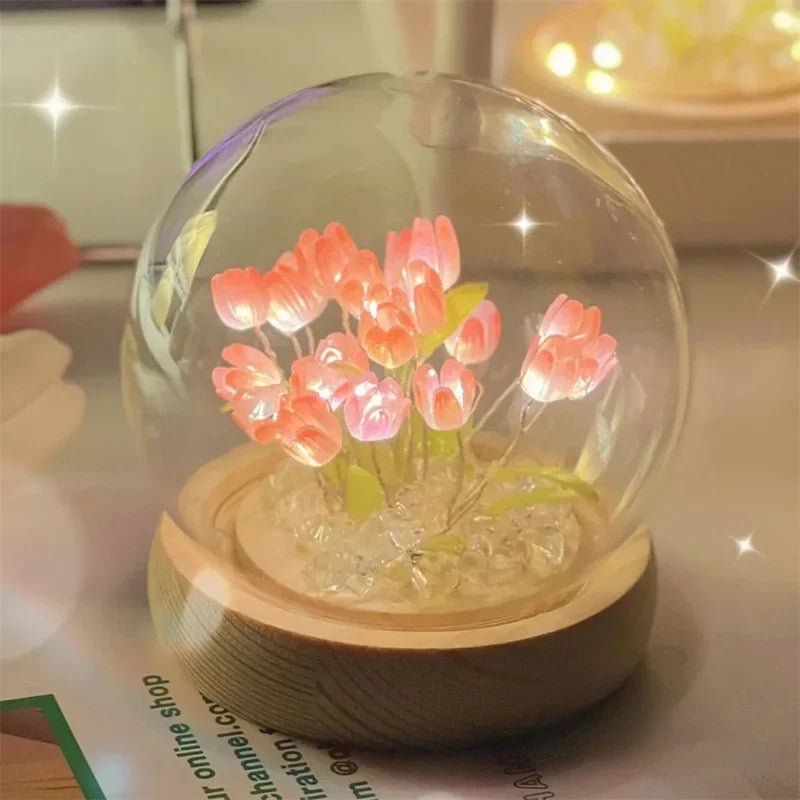 Bloom™ Handmade DIY Tulip Night Light | Eternal Flower Bedside Lamp Gift VelunaLumin