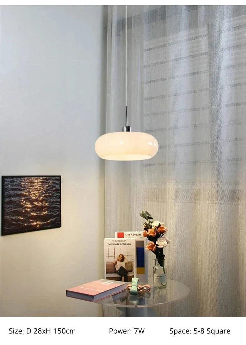 Plissé™ French Style Glass Pendant | Retro Hanging Lamp for Living Room & Restaurant VelunaLumin