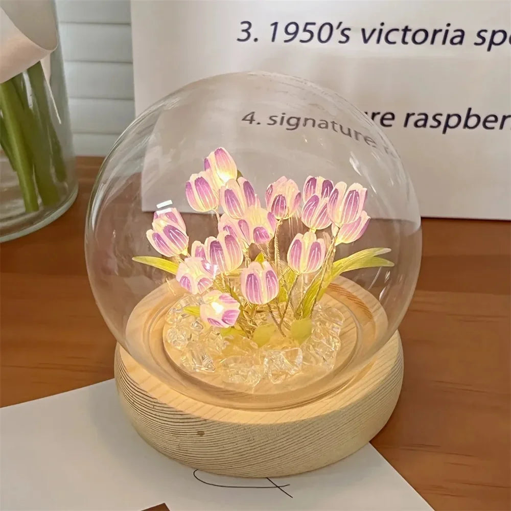 Bloom™ Handmade DIY Tulip Night Light | Eternal Flower Bedside Lamp Gift VelunaLumin