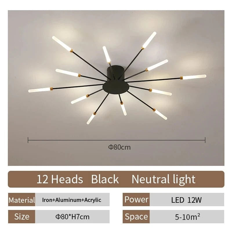 Flabella™ Creative Fan-Shaped LED Ceiling Light | Modern Fixture for Bedroom & Kid's Room VelunaLumin