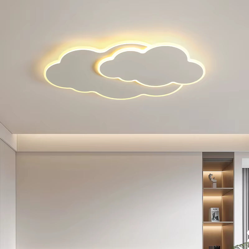 Nimbus modern white cloud LED ceiling light for nursery.