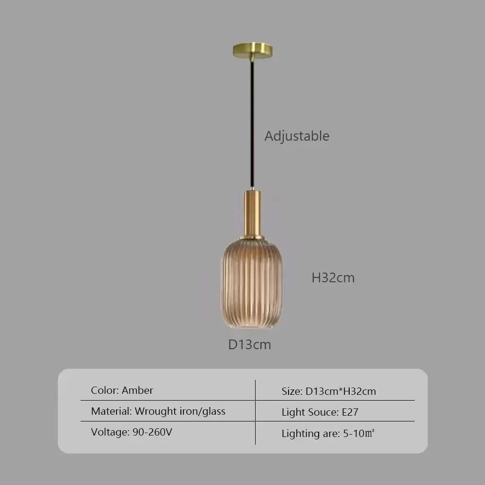 Wabi™ Minimalist Glass Pendant | Japanese Style Hanging Light for Kitchen & Bedside VelunaLumin