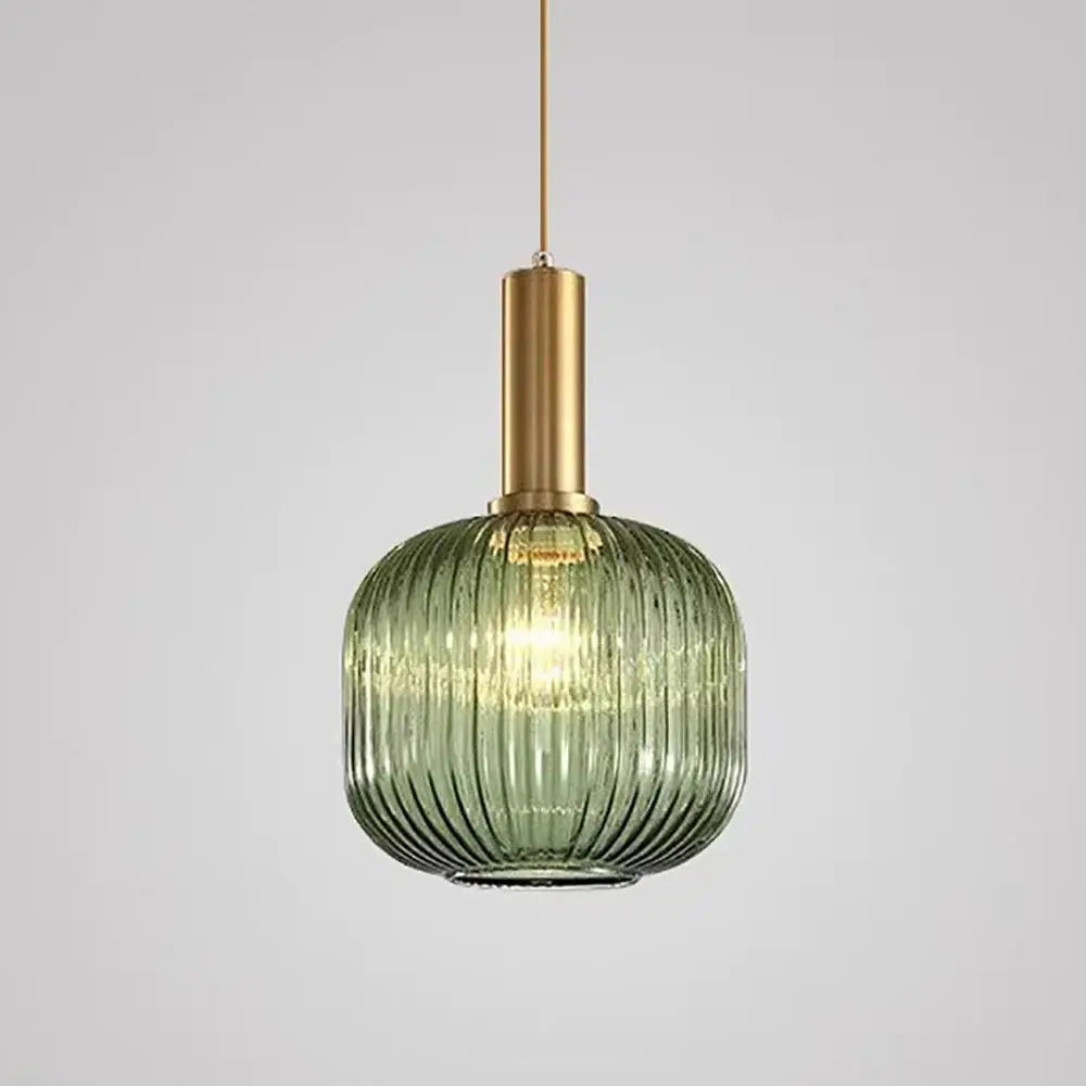 Wabi minimalist Japanese style glass pendant for kitchen.