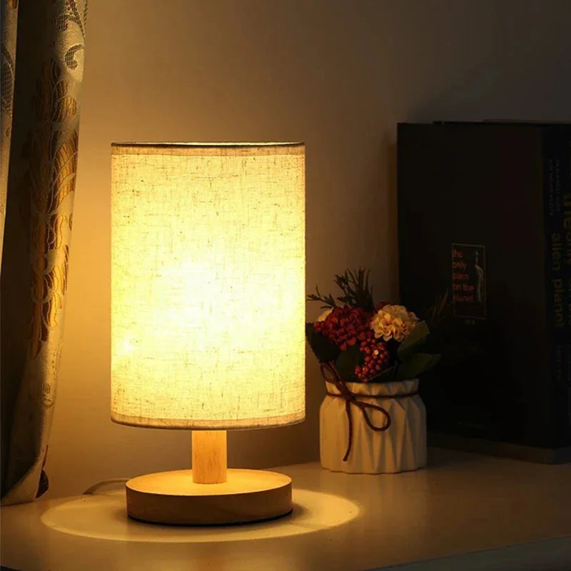 Haiku™ Fabric Table Lamp | Dimmable Asian Zen Bedside Light VelunaLumin