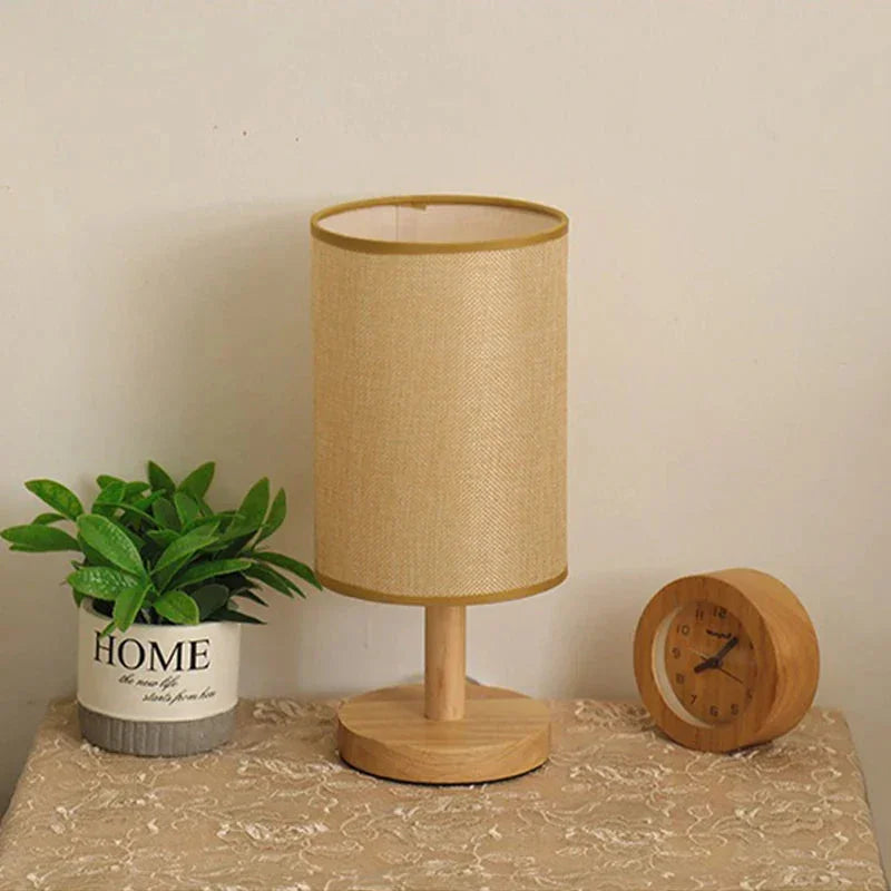 Haiku™ Fabric Table Lamp | Dimmable Asian Zen Bedside Light VelunaLumin