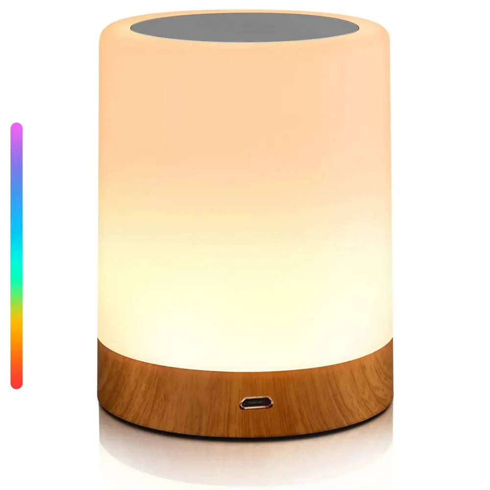 Chroma white portable RGB touch lamp for desks.