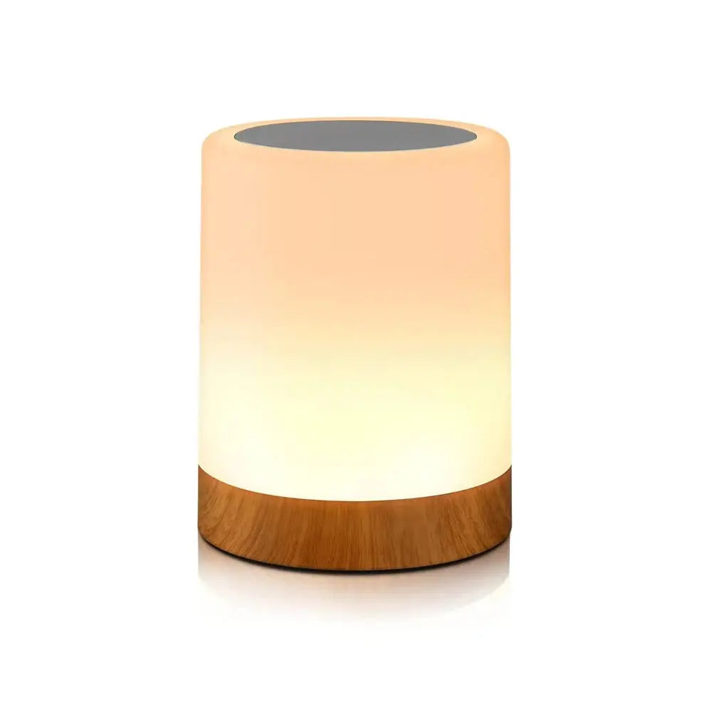 Chroma white portable RGB touch lamp for desks.