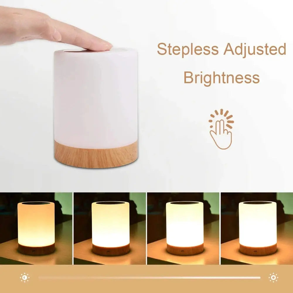 Chroma white portable RGB touch lamp for desks.