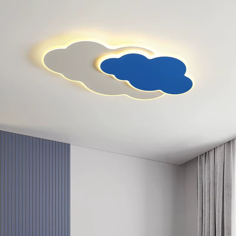 Nimbus modern white cloud LED ceiling light for nursery.