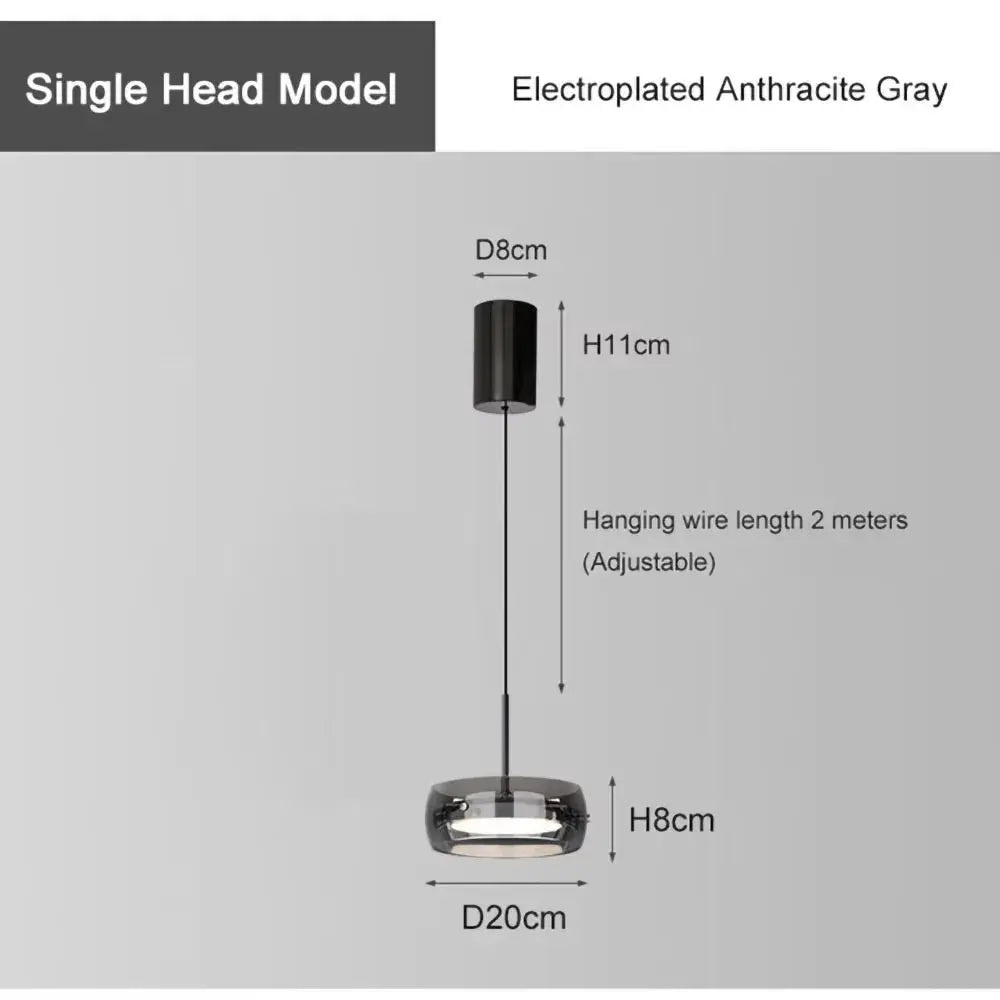 Aetheria modern plated glass pendant light for dining rooms.