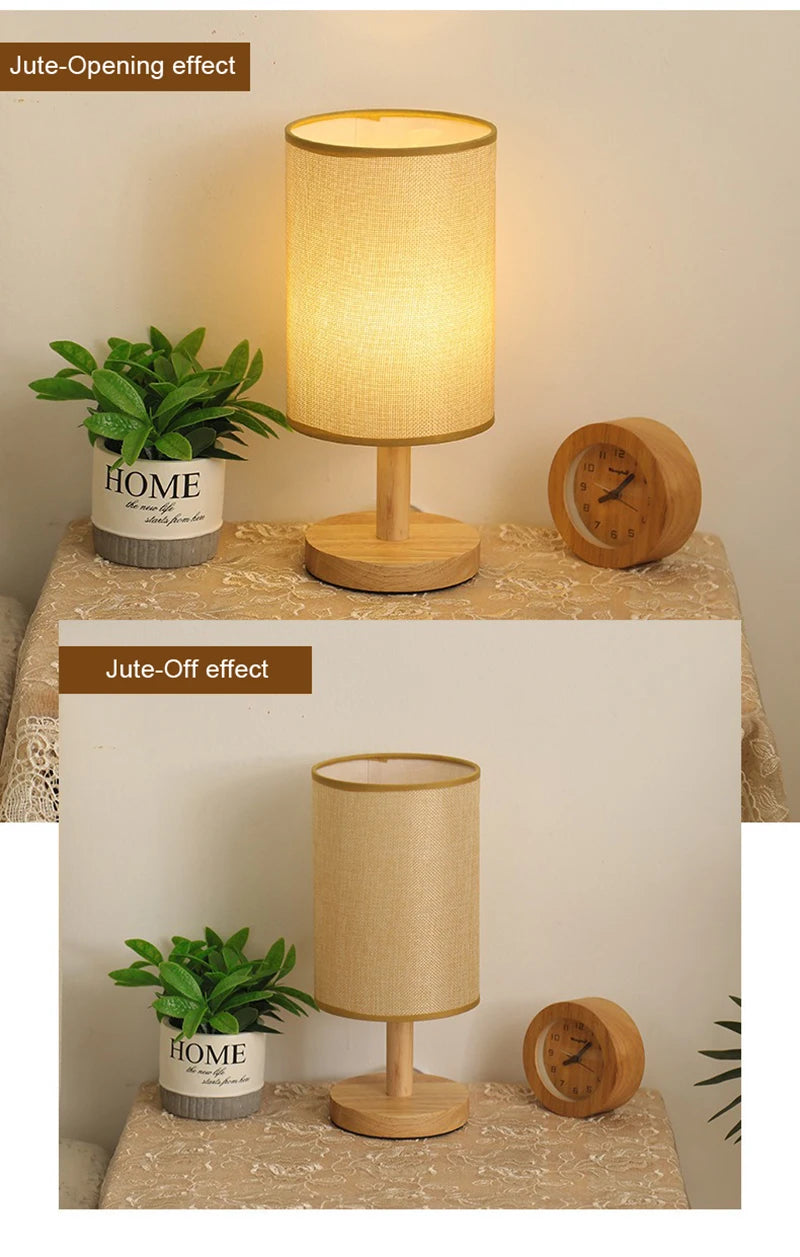 Haiku™ Fabric Table Lamp | Dimmable Asian Zen Bedside Light VelunaLumin