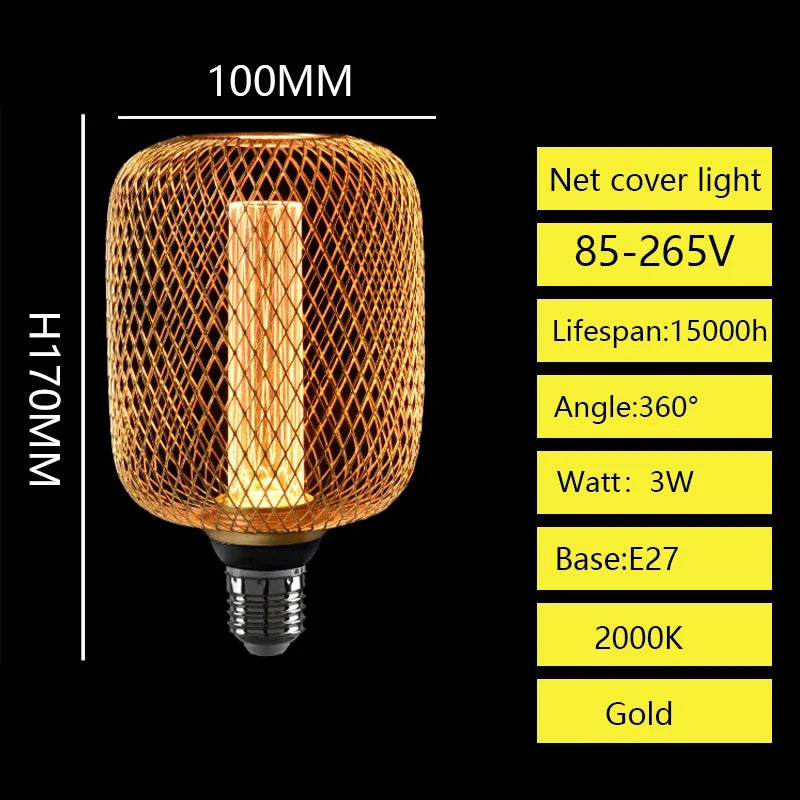 Ferra™ Nordic Cage Pendant Light | Industrial Metal Lamp for Dining & Bar VelunaLumin