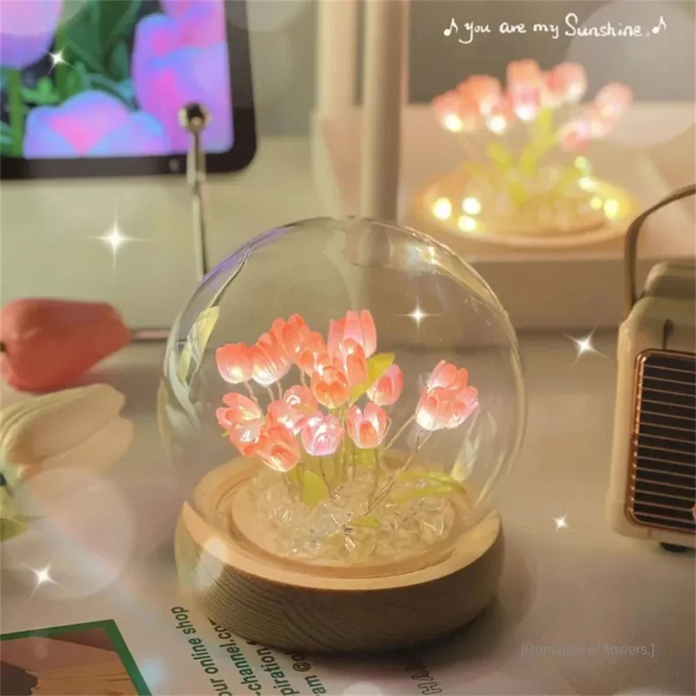 Bloom™ Handmade DIY Tulip Night Light | Eternal Flower Bedside Lamp Gift VelunaLumin
