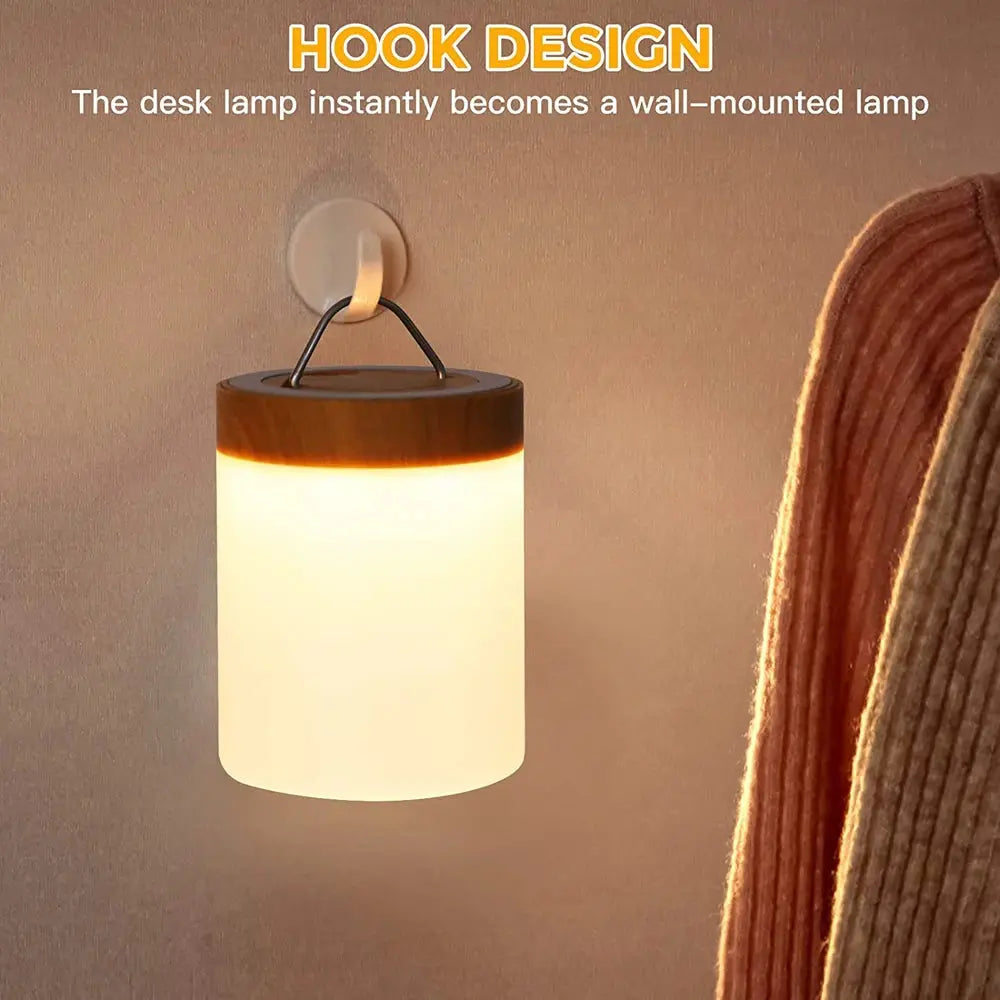 Chroma white portable RGB touch lamp for desks.