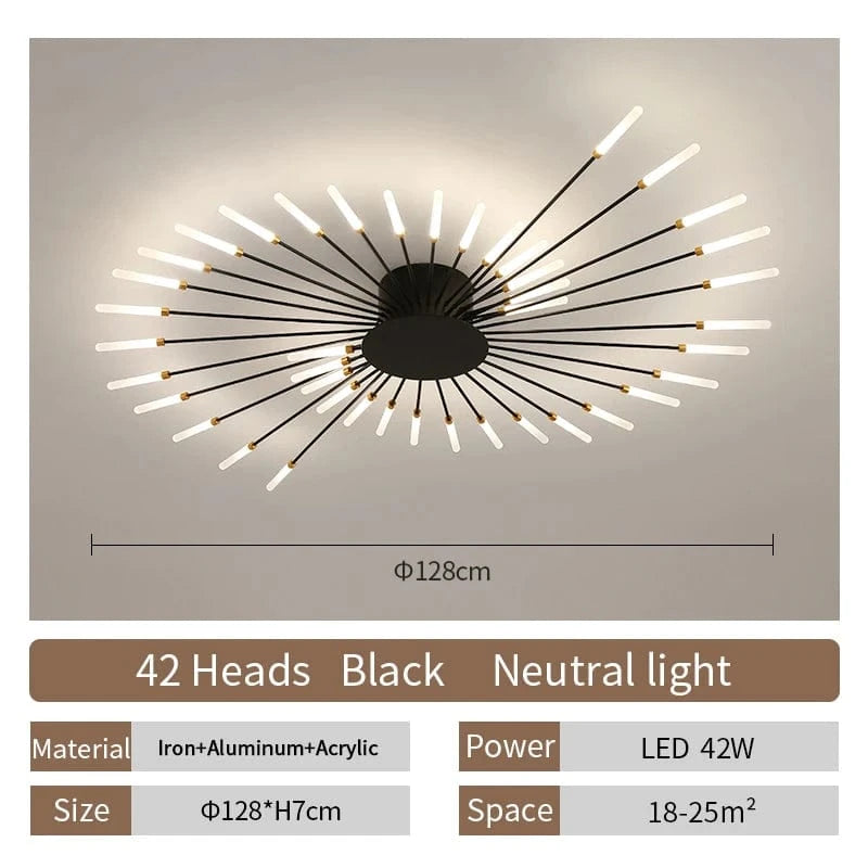 Flabella™ Creative Fan-Shaped LED Ceiling Light | Modern Fixture for Bedroom & Kid's Room VelunaLumin