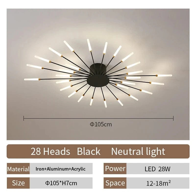 Flabella™ Creative Fan-Shaped LED Ceiling Light | Modern Fixture for Bedroom & Kid's Room VelunaLumin