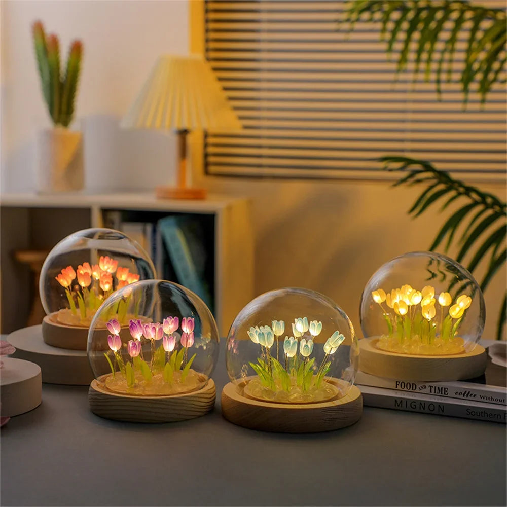 Bloom™ Handmade DIY Tulip Night Light | Eternal Flower Bedside Lamp Gift VelunaLumin