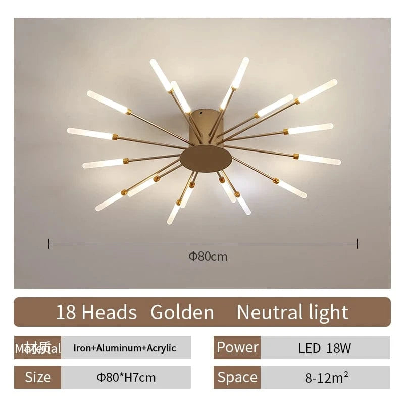 Flabella™ Creative Fan-Shaped LED Ceiling Light | Modern Fixture for Bedroom & Kid's Room VelunaLumin