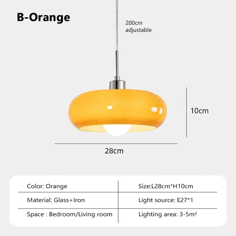 Plissé™ French Style Glass Pendant | Retro Hanging Lamp for Living Room & Restaurant VelunaLumin