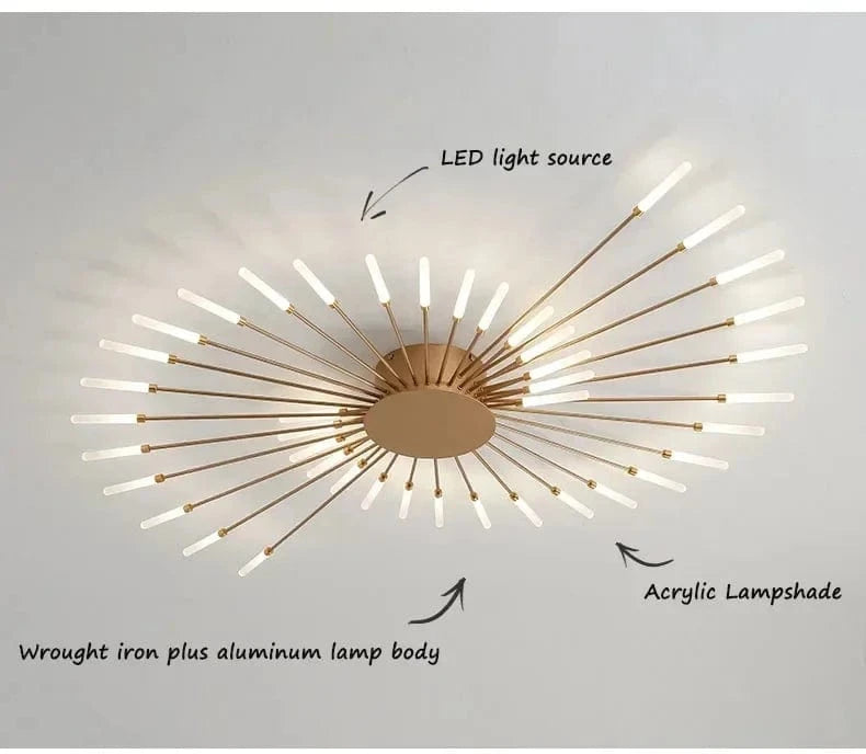 Flabella™ Creative Fan-Shaped LED Ceiling Light | Modern Fixture for Bedroom & Kid's Room VelunaLumin
