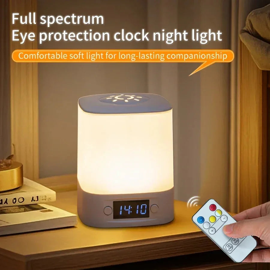 Tempus™ LED Night Light with Time Display | Dimmable USB Bedside Lamp for Nursery VelunaLumin