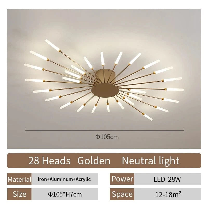 Flabella™ Creative Fan-Shaped LED Ceiling Light | Modern Fixture for Bedroom & Kid's Room VelunaLumin
