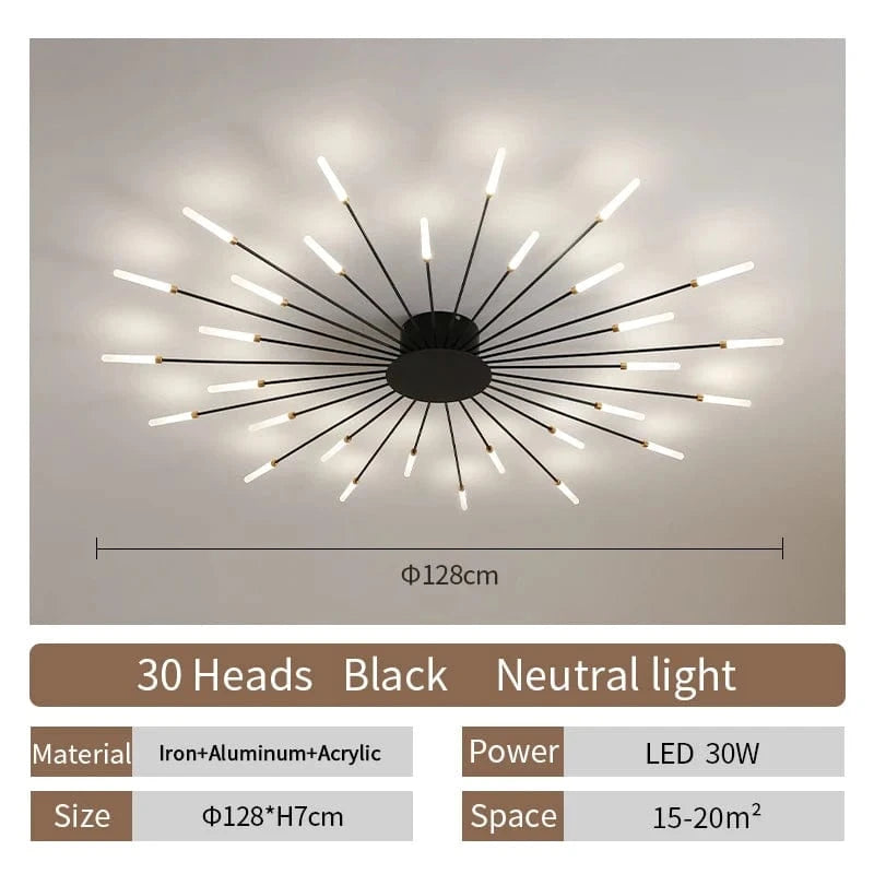 Flabella™ Creative Fan-Shaped LED Ceiling Light | Modern Fixture for Bedroom & Kid's Room VelunaLumin