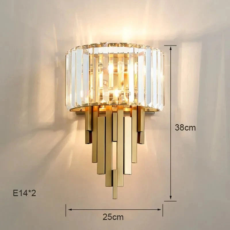 Aura Crystal Prism Sconce | Nordic Luxury Wall Light for Living Room & Hallway VelunaLumin