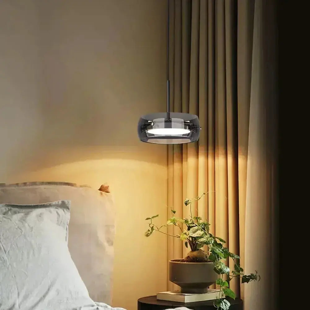 Aetheria modern plated glass pendant light for dining rooms.