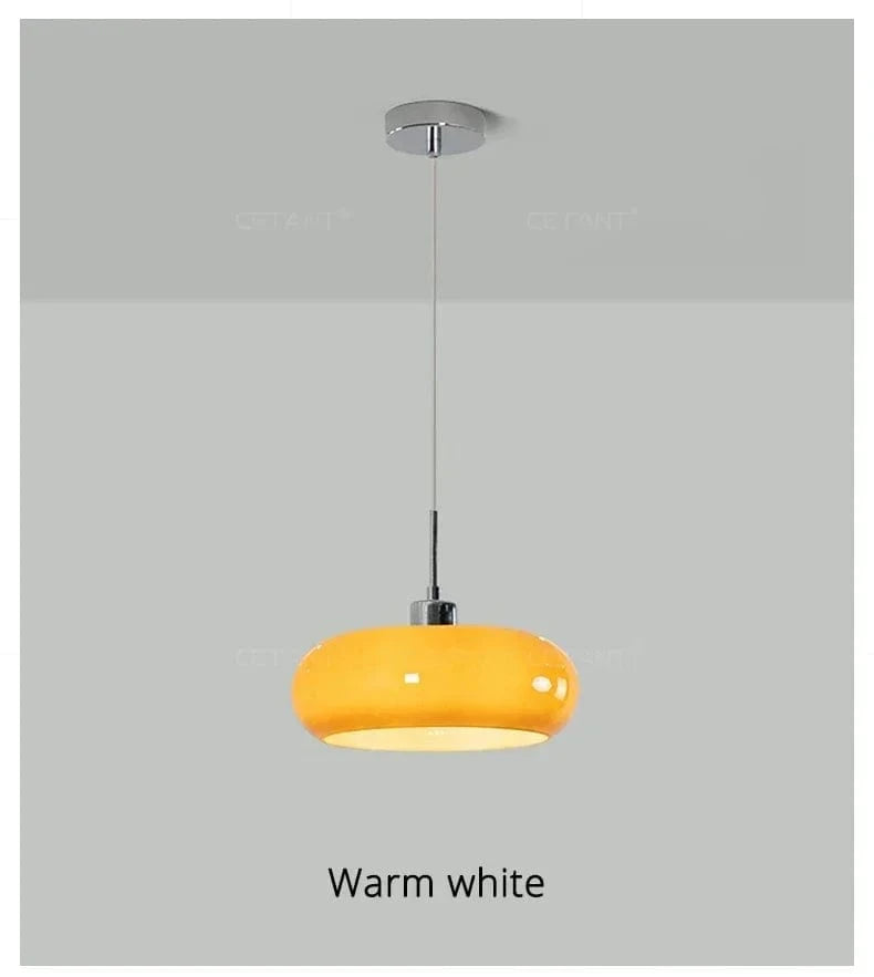 Plissé™ French Style Glass Pendant | Retro Hanging Lamp for Living Room & Restaurant VelunaLumin