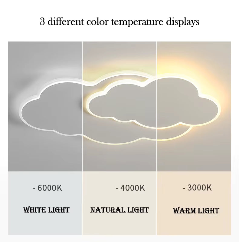 Nimbus modern white cloud LED ceiling light for nursery.