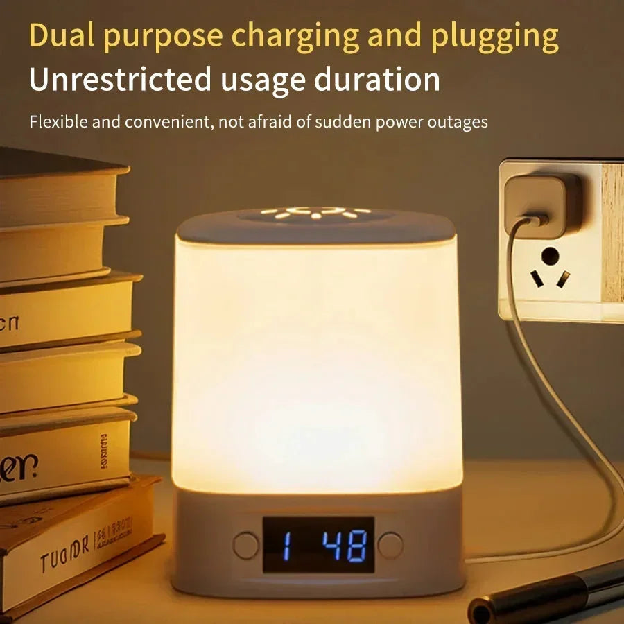 Tempus™ LED Night Light with Time Display | Dimmable USB Bedside Lamp for Nursery VelunaLumin