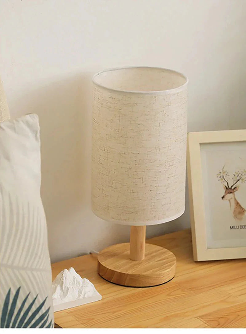 Haiku™ Fabric Table Lamp | Dimmable Asian Zen Bedside Light VelunaLumin