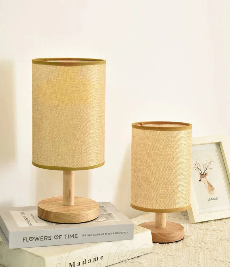 Haiku™ Fabric Table Lamp | Dimmable Asian Zen Bedside Light VelunaLumin